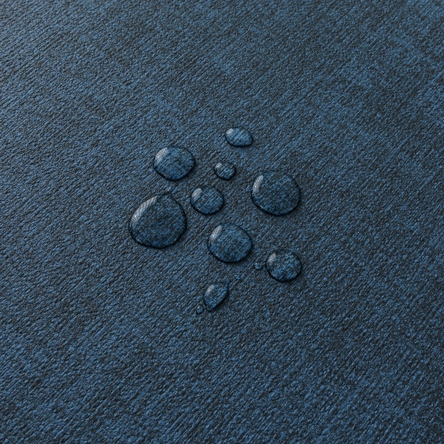 Polyurethane Linen-textured 100% Waterproof Oil-Proof Wipeable Heat Resistant Placemats Set in Navy Blue