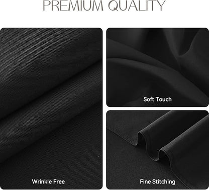 Classic Polyester Table Linen in Black