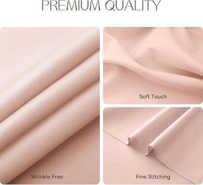Classic Polyester Table Linen in Light Pink