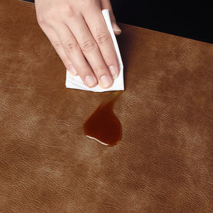 Polyurethane 100% Waterproof Oil-Proof Wipeable Heat Resistant Placemats Set in Reddish Brown