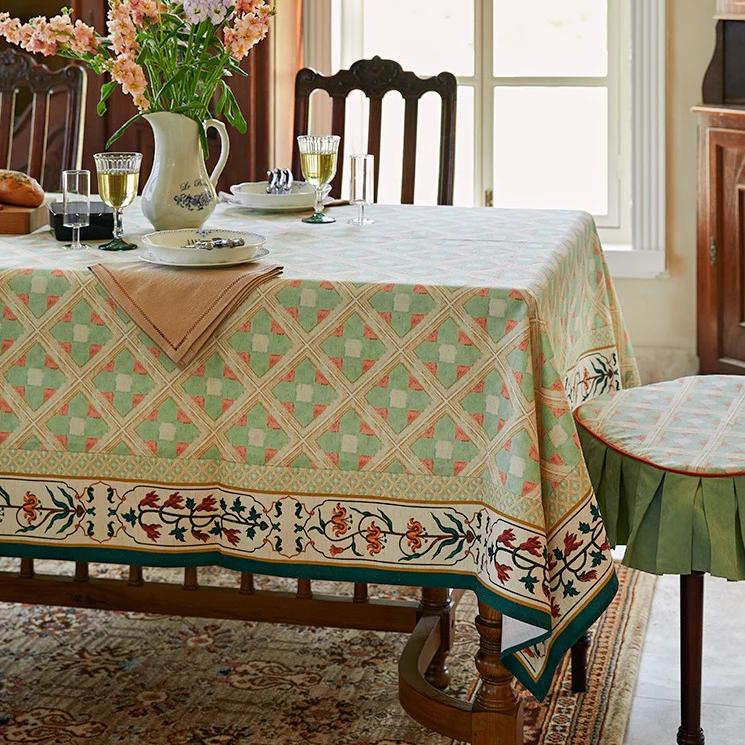 Chenille Victorian Linen Tablecloth