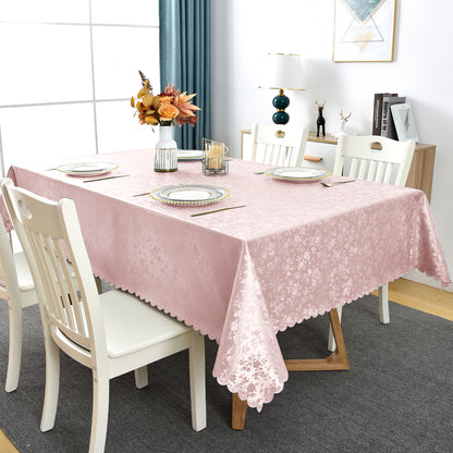 Polyurethane 100% Waterproof and Oil Resistant Chequered Tablecloth in Pink