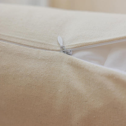 Grey three-stripe pillowcases with tassels