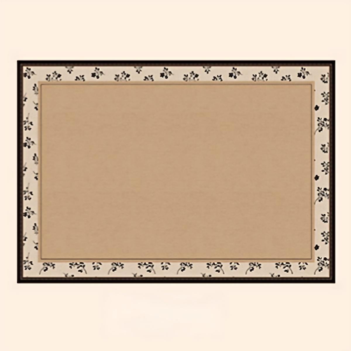 Polyester French Vintage Brown and White Contrast Tablecloth