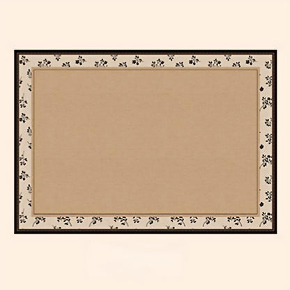 Polyester French Vintage Brown and White Contrast Tablecloth
