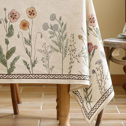 Chenille Serenity G Printed Tablecloth