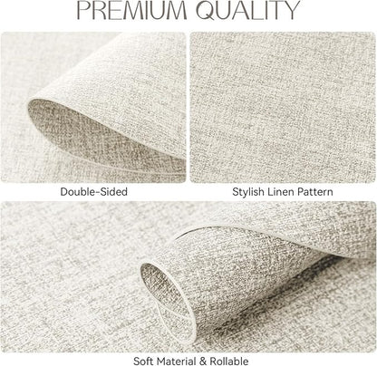 Polyurethane Linen-textured 100% Waterproof Oil-Proof Wipeable Heat Resistant Round Placemats Set in Beige