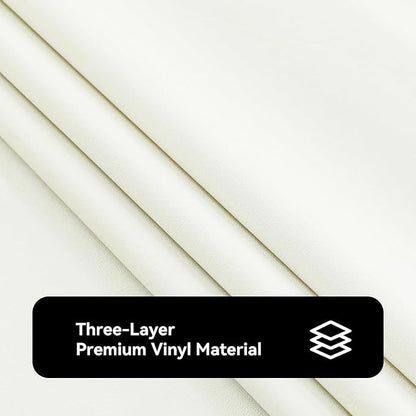 PVC Waterproof Burlap Textured Tablecloth in Ivory