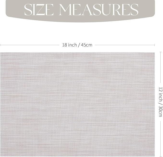 Plastic Woven Heat Resistant Placemats in Beige