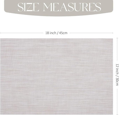 Plastic Woven Heat Resistant Placemats in Beige