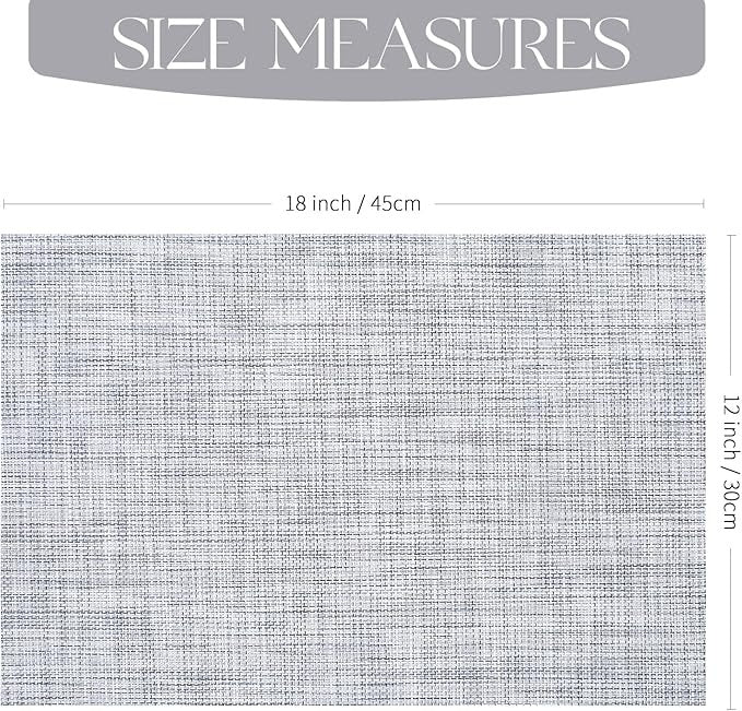 Plastic Woven Heat Resistant Placemats in Light Grey