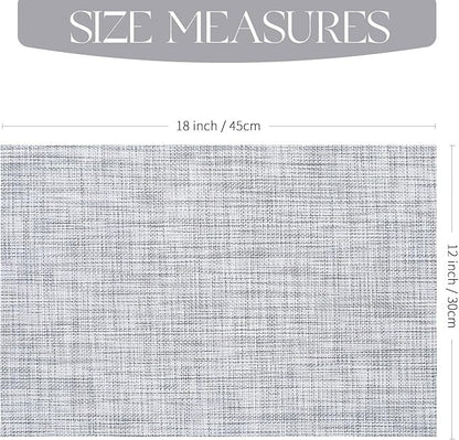 Plastic Woven Heat Resistant Placemats in Light Grey