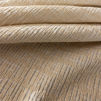 Apricot-coloured Faux Linen Tablecloth with Tassels at Each Corner