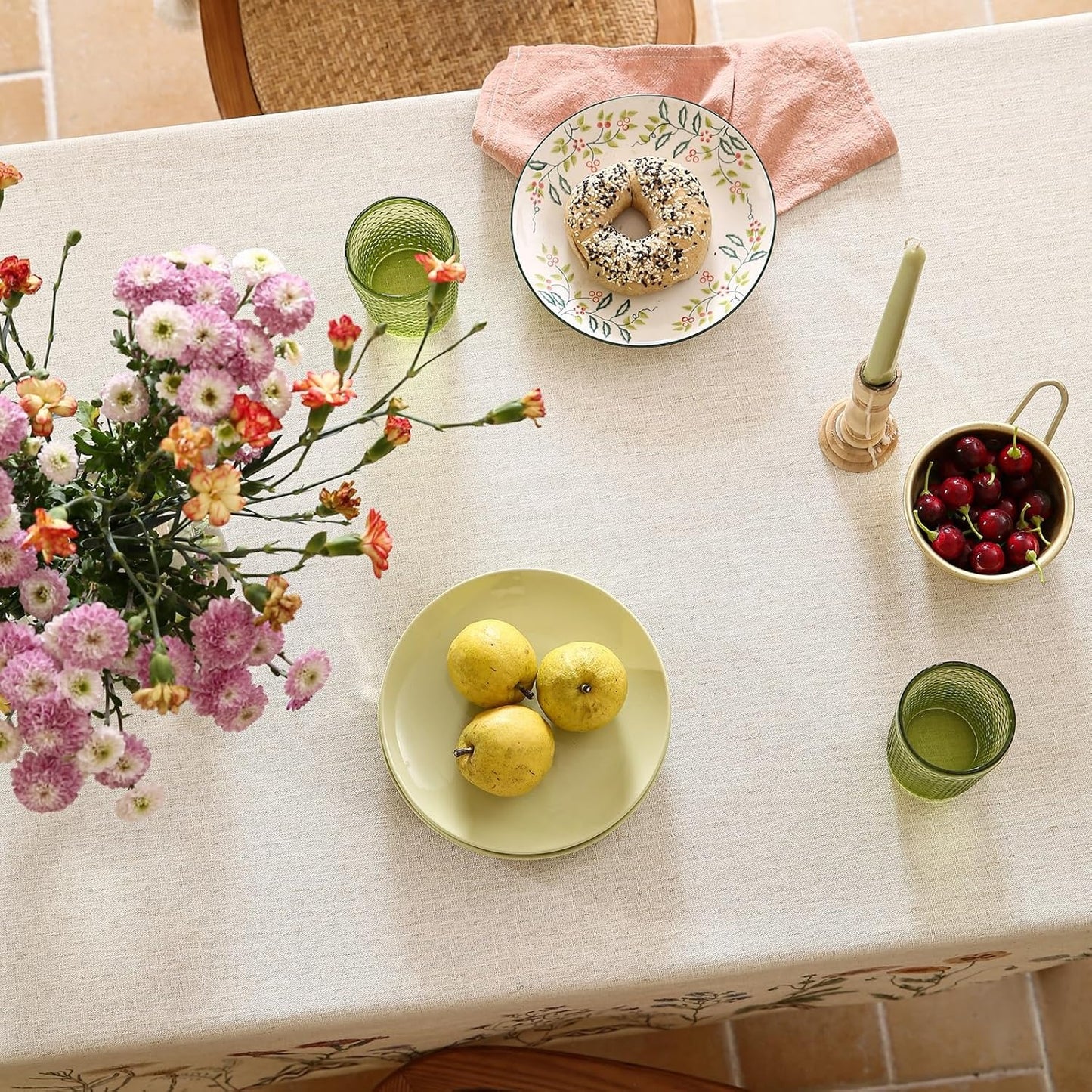 Chenille Serenity G Printed Tablecloth