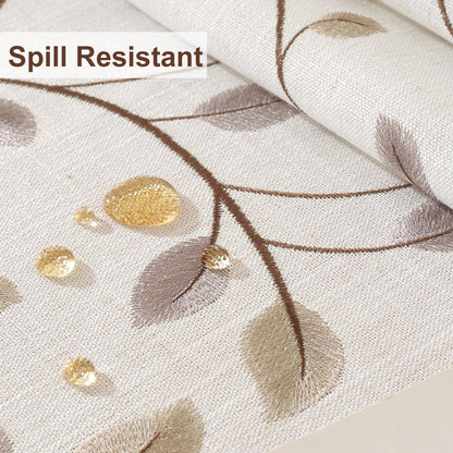 Polyester Embroidered Coffee Vine tablecloth