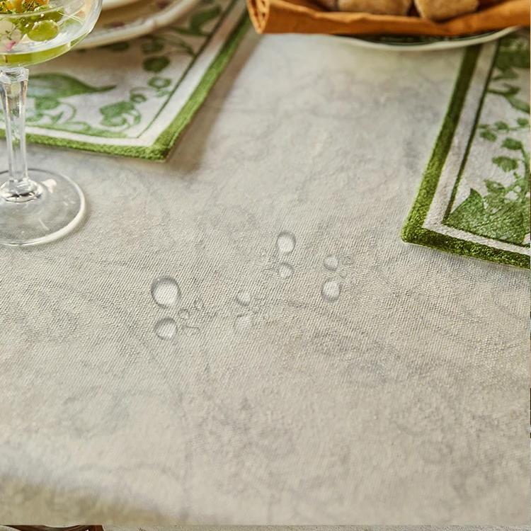 Chenille Lily of the Valley Printed Tablecloth