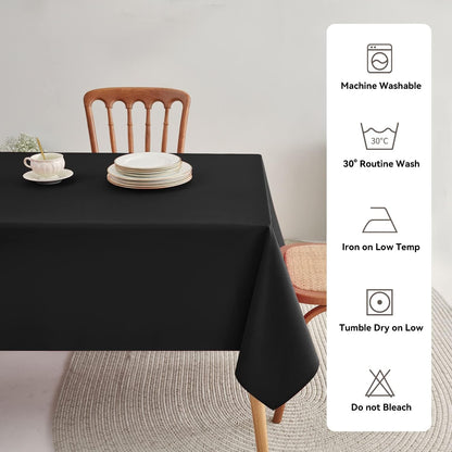 Classic Polyester Table Linen in Black