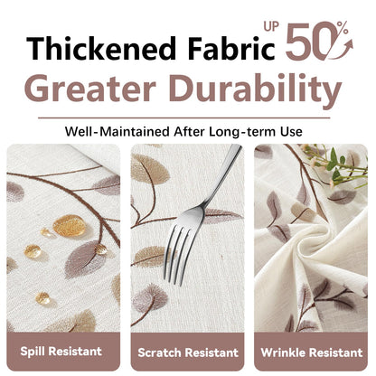 Polyester Embroidered Coffee Vine tablecloth