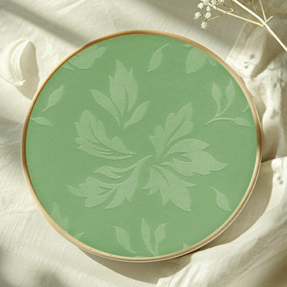 Polyester Jacquard Waterproof Damask Floral Pattern Tablecloth in SageGreen