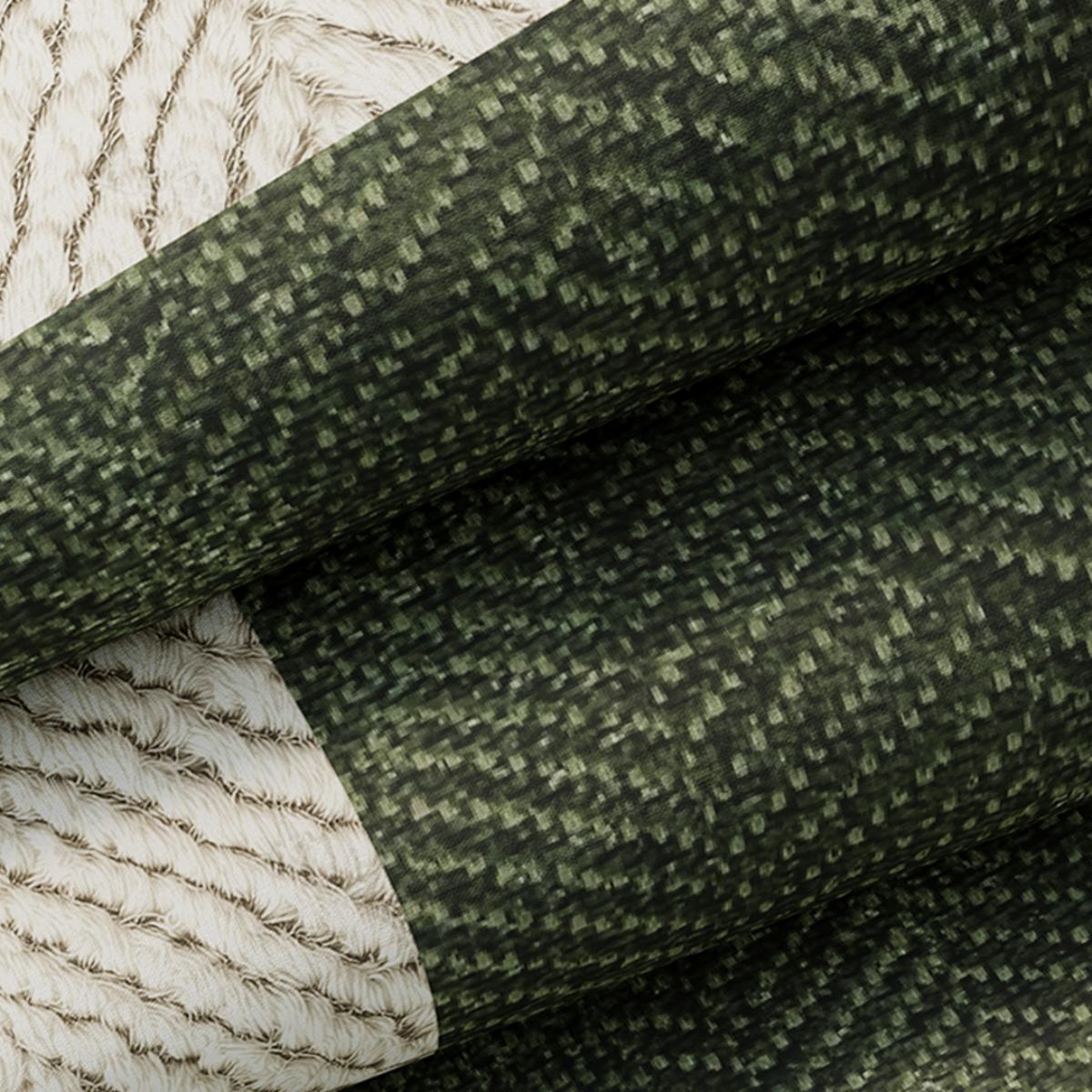 Polyester French Vintage Green and White Contrast Tablecloth