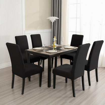 Polyester 100% Waterproof Oblong Pattern Chair Covers in Black
