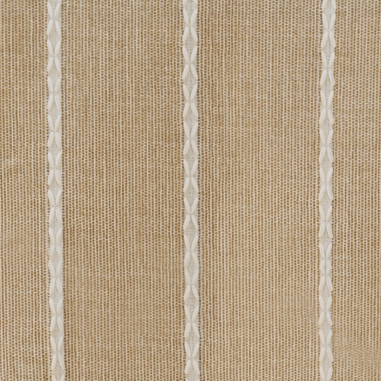 Wrinkle-Resistant and Waterproof Cotton Blend Tassel Tablecloth in Coffee Lines