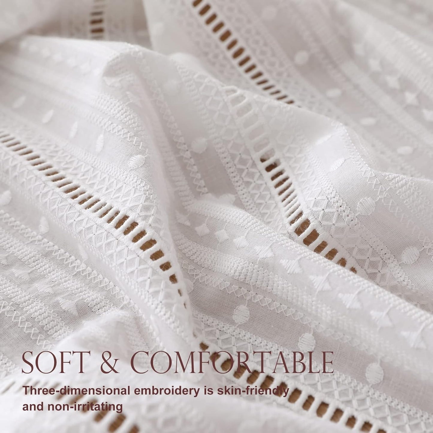 Vintage Cotton White Lace Tablecloth