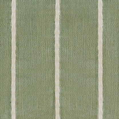 Wrinkle-Resistant and Waterproof Cotton Blend Tassel Tablecloth in Sage Lines