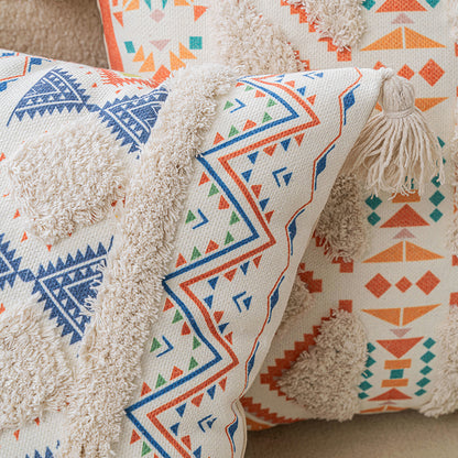 Wave Pattern Bohemian Tufted Throw Pillowcases