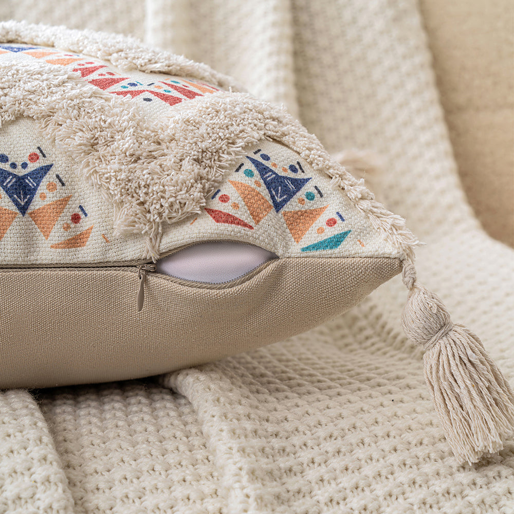 Wave Pattern Bohemian Tufted Throw Pillowcases