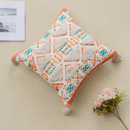 Triangle Pattern Bohemian Tufted Pillowcases