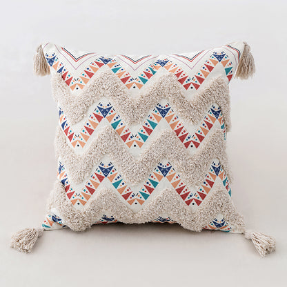 Wave Pattern Bohemian Tufted Throw Pillowcases