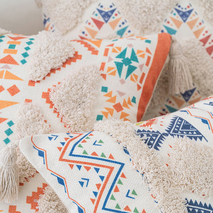 Wave Pattern Bohemian Tufted Throw Pillowcases