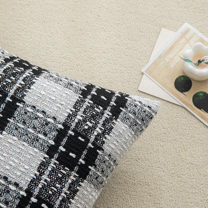 Gray Plaid Throw Pillowcases