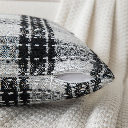 Gray Plaid Throw Pillowcases