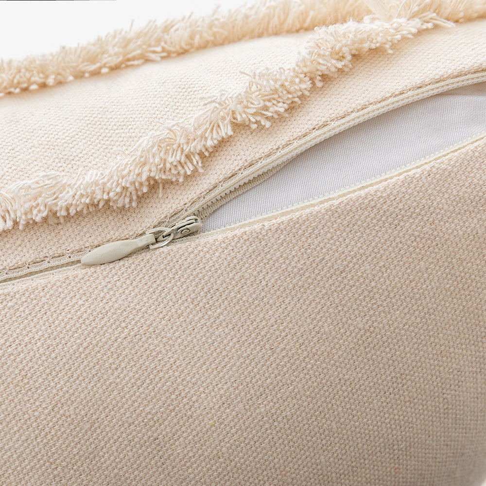 Polyester and Cotton White Botanical Tufted Pillowcases