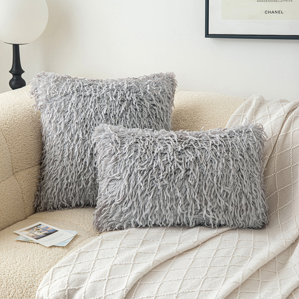 Gray Liffey Throw Pillowcases