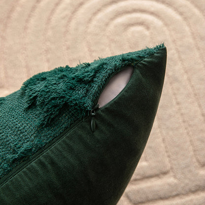 Green Christmas Tree Snowflake Embroidered Throw Pillowcases