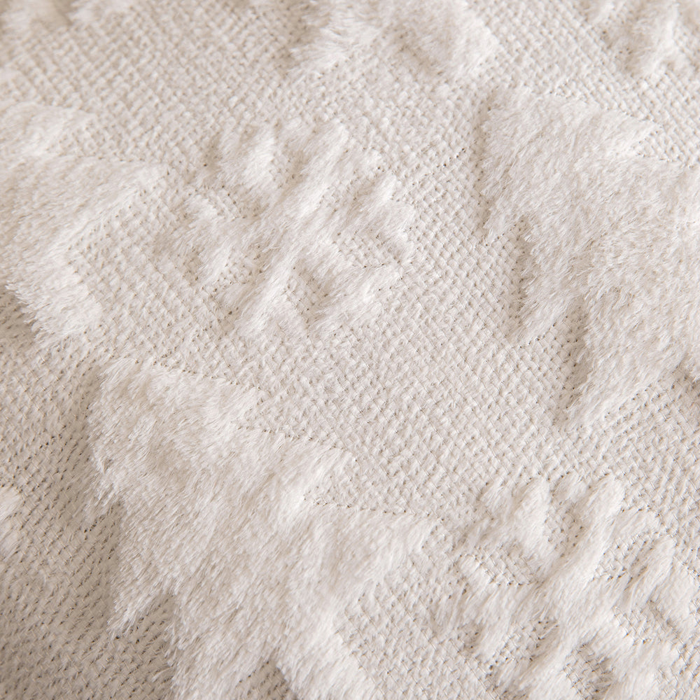 White Christmas Tree Snowflake Embroidered Throw Pillowcases
