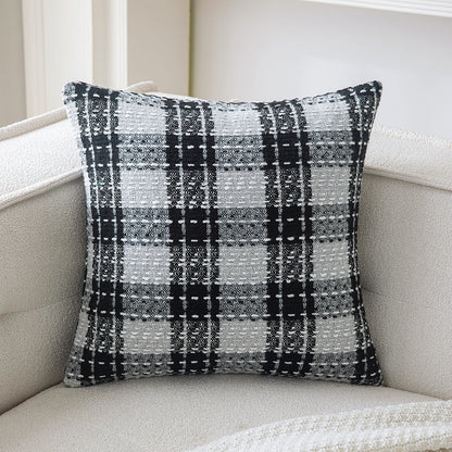 Gray Plaid Throw Pillowcases