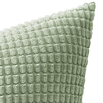 Soft Corduroy Corn-Kernel Pattern Pillowcases in Sage Green