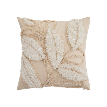 Polyester and Cotton White Botanical Tufted Pillowcases